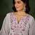 Roman silk blend lavender casual wear embroidery work readymade kurti with pant
