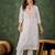 Roman silk blend peach casual wear embroidery work readymade kurti with pant