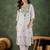 Roman silk blend green casual wear embroidery work readymade kurti with pant