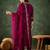 Viscose rayon dark magenta party wear embroidery work readymade salwar suit