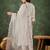Viscose rayon white party wear embroidery work readymade salwar suit