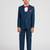 royal look in suit set full sleeves solid blazer, shirt, pant and waist coat with bow tie - tealblue