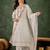 Viscose rayon white party wear embroidery work readymade salwar suit