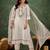 Viscose rayon white party wear embroidery work readymade salwar suit