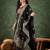 Silk blend black party wear banarasi woven work readymade salwar suit