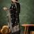 Silk blend black party wear banarasi woven work readymade salwar suit
