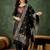 Silk blend black party wear banarasi woven work readymade salwar suit