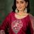 Silk blend cherry party wear banarasi woven work readymade salwar suit