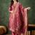 Organza silk pink wedding wear meenakari work readymade salwar suit