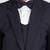royal look in solid suit set full sleeves blazer, shirt, pant and waist coat with bow tie - navy blue