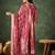 Organza silk pink wedding wear meenakari work readymade salwar suit