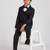 royal look in solid suit set full sleeves blazer, shirt, pant and waist coat with bow tie - black