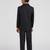 royal look in solid suit set full sleeves blazer, shirt, pant and waist coat with bow tie - black