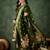 Organza silk dark green wedding wear meenakari work readymade salwar suit