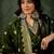Organza silk dark green wedding wear meenakari work readymade salwar suit