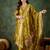 Organza silk mustard wedding wear meenakari work readymade salwar suit