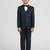 royal look in solid suit set full sleeves blazer, shirt, pant and waist coat with bow tie - bottle green