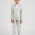royal look in solid suit set full sleeves blazer, shirt, pant and waist coat with bow tie - pista green