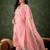 Silk blend baby pink casual wear embroidery work readymade salwar suit