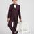 royal look in solid suit set full sleeves blazer, shirt, pant and waist coat with bow tie - wine