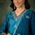 Silk blend blue casual wear embroidery work readymade salwar suit