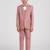 royal look in solid suit set full sleeves blazer, shirt, pant and waist coat with bow tie - pink