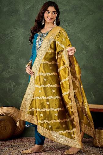 Viscose rayon navy blue casual wear embroidery work readymade salwar suit