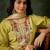 Silk blend light yellow casual wear embroidery work readymade salwar suit