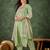 Silk blend pista casual wear embroidery work readymade salwar suit