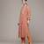 orange chiffon kurta set with embroidered work