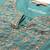 teal viscose kurta set with embroidered work design