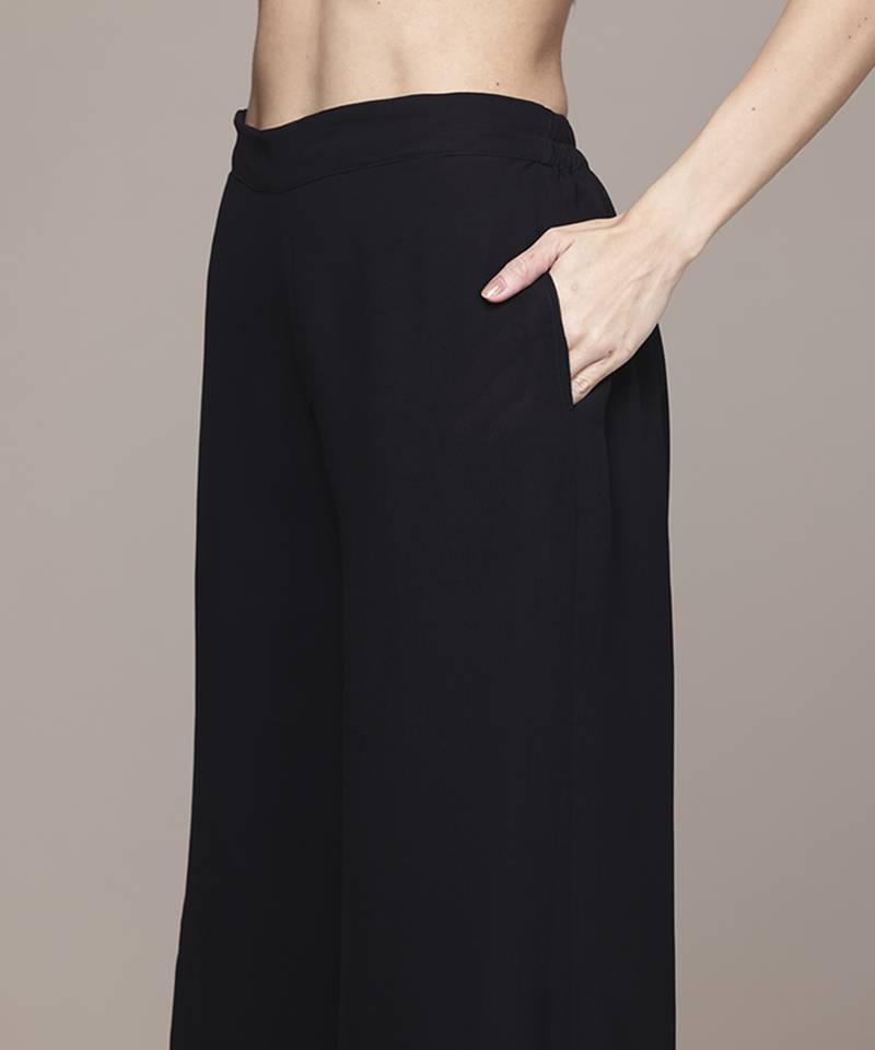 black georgette kurta set with embroidered work design