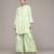 green rayon kurta set with printed work design