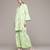 green rayon kurta set with printed work design