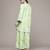 green rayon kurta set with printed work design