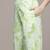 green rayon kurta set with printed work design