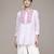 lilac georgette kurta with embroidered work design