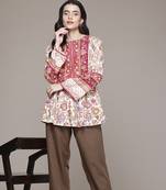 multicolor rayon kurta with printed work design