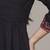 black cotton dress with embroidered work design