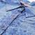 blue viscose shirt with printed work design