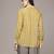 yellow viscose shirt with printed work design