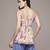 multicolor cotton top with floral printed work
