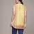 yellow cotton top with printed work design