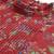 red chiffon top with printed work design
