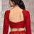 Red bandhani printed chiffon saree with unstitched blouse, ethnic indian attire