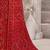 Red bandhani printed chiffon saree with unstitched blouse, ethnic indian attire