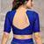 Royal blue bandhani printed chiffon saree with unstitched blouse, ethnic indian attire