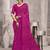 Magenta bandhani printed chiffon saree with unstitched blouse, ethnic indian attire