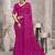 Magenta bandhani printed chiffon saree with unstitched blouse, ethnic indian attire