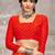 Orange bandhani printed chiffon saree with unstitched blouse, ethnic indian attire